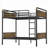 Metal Detachable Bunk Bed, Black-Toned Twin XL Over Twin XL Convertible Industrial Frame for Teen Bedrooms and Dormitories