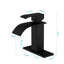 Robinet pour salle de bain à poignée simple Waterfall Spout, acier inoxydable, poignée froide noir mat, décoration-121629127