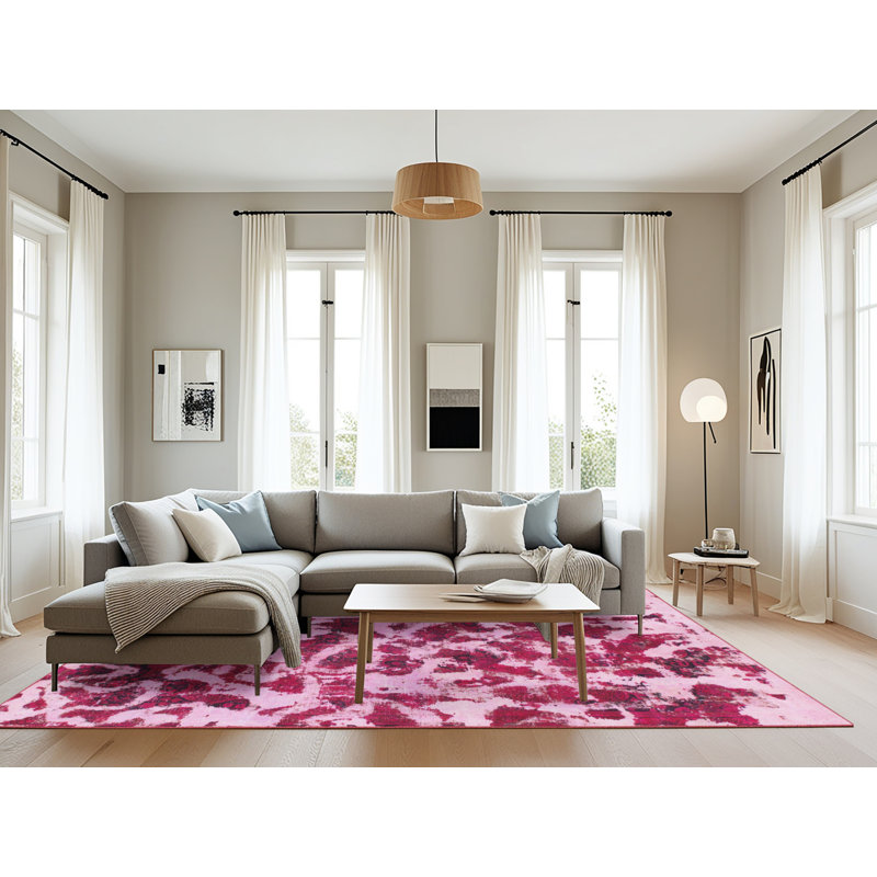 Abstract Indoor Rug, Rectangle 8' x 10'