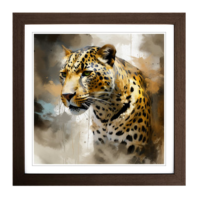 Leopard Gestural Art No.3 - Framed Print