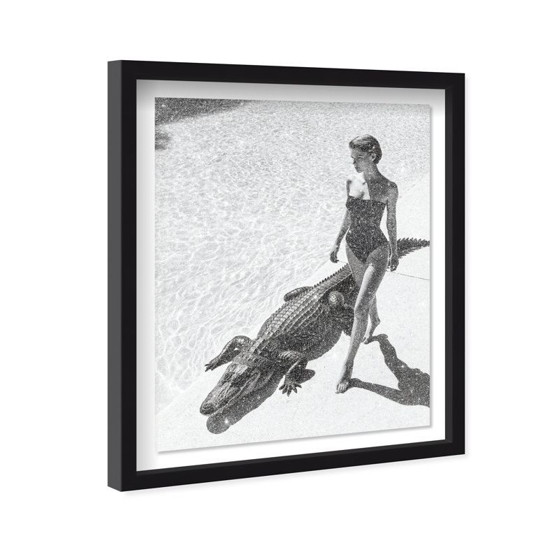 Reptilian Elegance II Print by Oliver Gal, 31.5"H x 25.5"W, Black Shadowbox