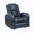 Alair Blue & Black Leather Aire Power Motion Recliner W/Bluetooth, Wireless Charger & Cupholder