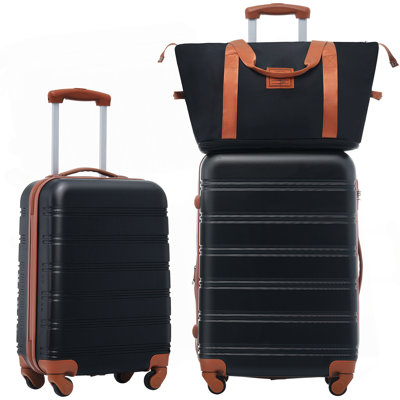Valise à roulettes Hardshell 2 pièces + sac Valise pivotante avec serrure TSA légère 20 po + 24 po