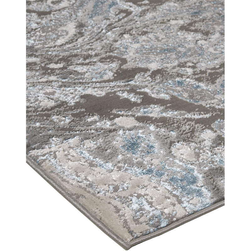 Slaton Performance Abstract Indoor Rug, Rectangle 9'2" x 12'
