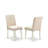 5 Piece Dining Room Table Set Includes an Oval Kitchen Table with Butterfly Leaf and 4 Light Beige Linen Fabric Parsons Chairs, Linen White-1721750670-1721750665-1649901398