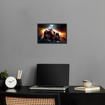 Red Speed II Racing Car Print Man Cave Wall Art by Notoriart