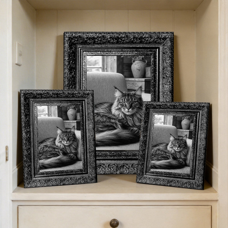 Cadre photo noir de style héritage 1pc pour photos et cadeaux d'anniversaire 11 "x 14", Black, 1, 11 po x 14 po