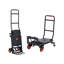 Diable convertible 2 en 1 robuste et chariot, chariot utilitaire en aluminium d'une capacité de 300 lb avec plateforme pliante