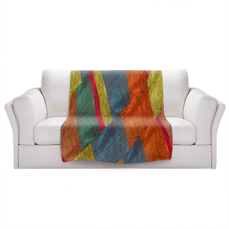 Hand Woven Throw Blanket, 68" W x 80" L