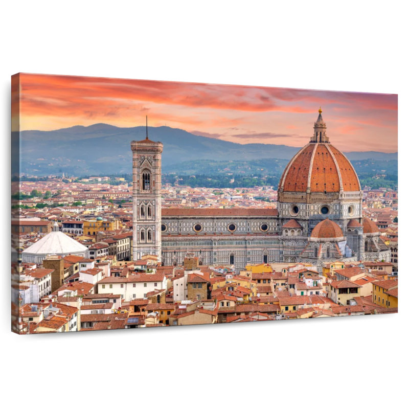 Ravi Il Duomo Florence Sunset Italy, 34" H x 51" W