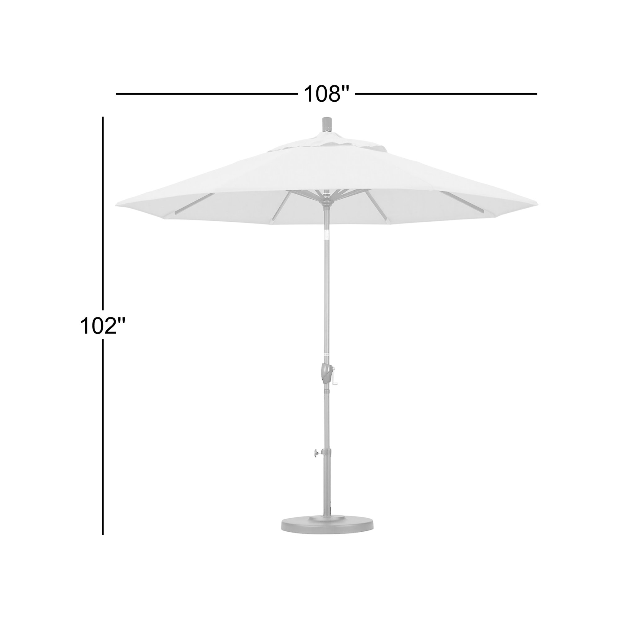 Iuka 108'' Outdoor Umbrella, Canvas Navy Sunbrella® Canvas