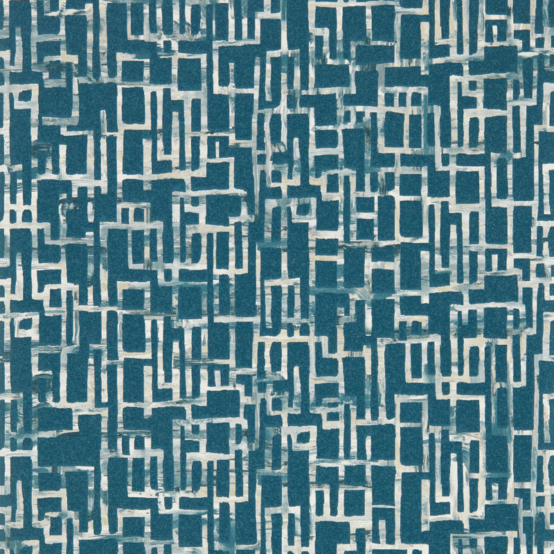 Vivido Quadrata Abstract Non-Woven Wallpaper Roll, Midnight