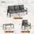  7-Person Outdoor Patio Furniture Set – Rust-Resistant Aluminum Frame, Deep Seating Weatherproof Cushions-1269871199-1245754066