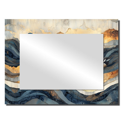 Ducks Family At The Lake Landscape I - Duck Animal Wall Mirror Art - Printed On Metal
