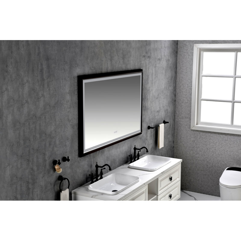 Bathroom  Led Mirror Is Multi-Functional And Each Function Is Controlled By A Smart Touch Button., 36" x 60"
