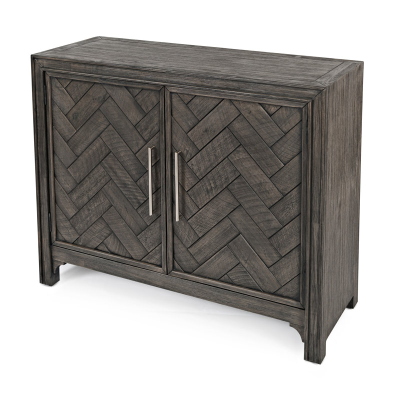 Itsham Accent Cabinet, Platinum Gray, Chrome