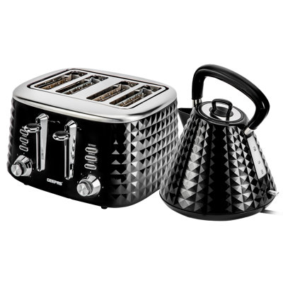 Geepas 4 Slice Bread Toaster & 1.5L Cordless Electric Kettle Combo