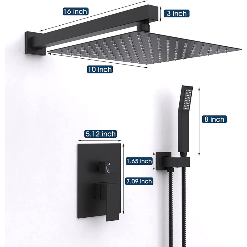 All-In-One Kit with Rough in-Valve, Black