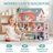 Durable Dollhouse w/28PCS Furniture Plastic, for 3.3”Dolls, Birthday Presents for Toddler 3+