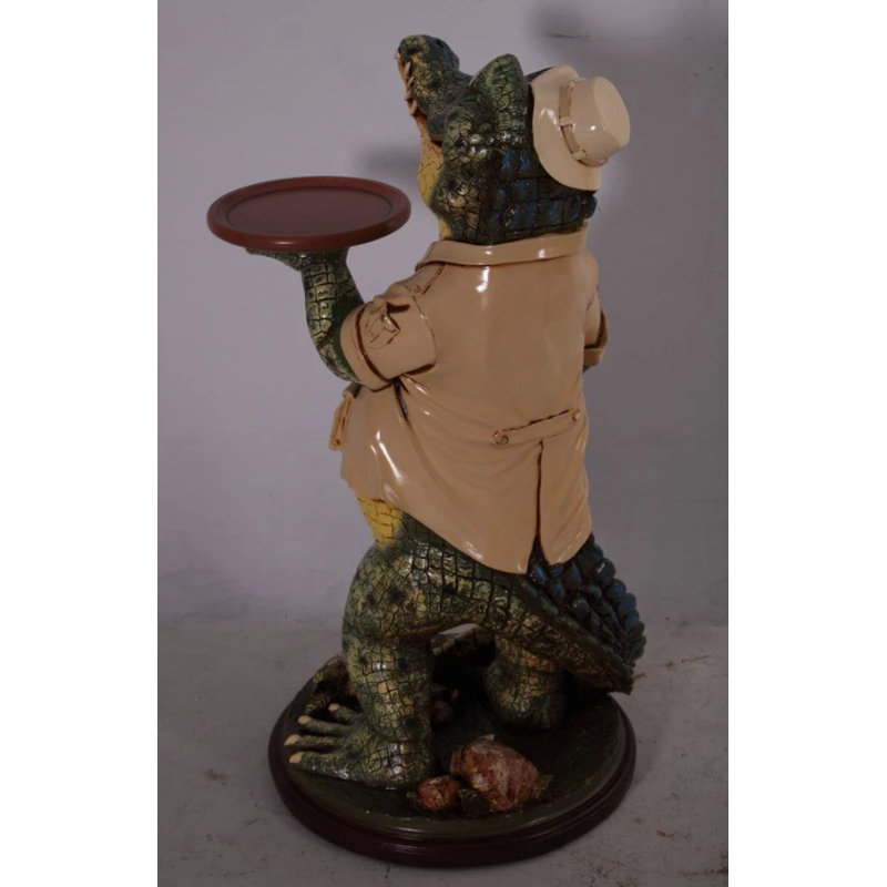 Grande statue crocodile majordome