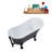 55" Streamline Clawfoot Soaking Acrylic Bathtub With Drain, Clawfeet, and Bamboo Tray-66367048-76099832