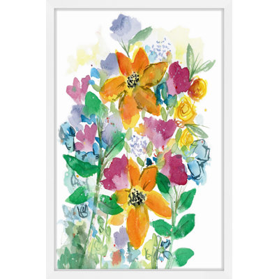 Wildflower Bouquet - reproduction d'aquarelle encadrée