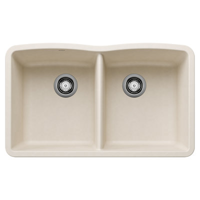 Diamond SILGRANIT 32" 50/50 Double Bowl Undermount Kitchen Sink