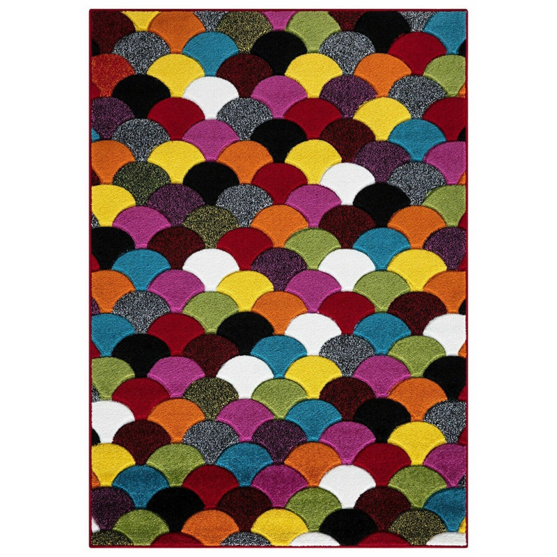 Lili-Ella Geometric Area Rug, Runner 60 x 220cm