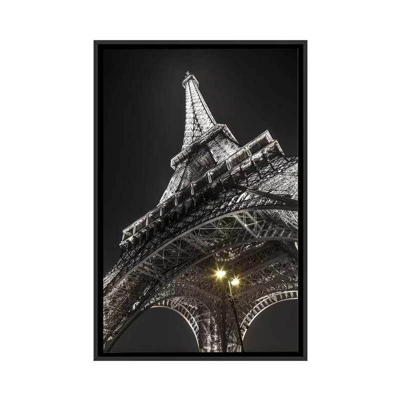 « paris xiv », impression sur toile, H 26 po x l 18 po x P 1,5 po, Toile avec cadre noir, Pas de tapis