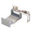 Lit simple simple avec bureau multi-positions et coussin pliable, peu encombrant, construction ajustable, fer à repasser