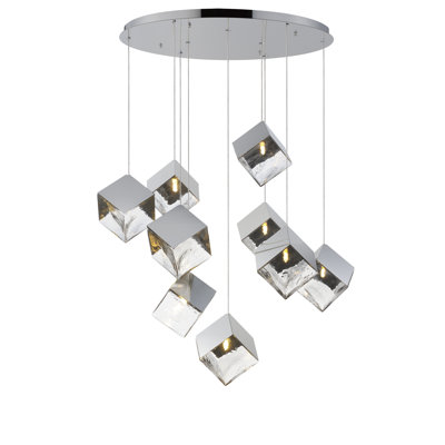 Luminaire suspendu grappe 9 lumières Aliannie