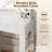 Compact Vanity Desk with LED Mirror & 2 Drawers, Makeup Table with Side Storage Shelves, 3-Color Lighting, Modern Curved Design for Bedroom, White, Ideal Gift