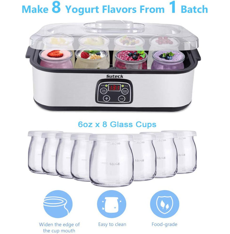 Suteck Yogurt Maker Automatic Digital Yoghurt Maker Machine