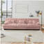 Canapé modulaire 3 places à assise profonde et canapé modulaire, canapé en chenille, meubles rembourrés doux et confortables pour salon, appartement, studio, bureau, rose chenille-1734732666