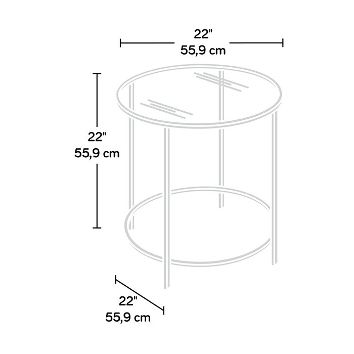 Table d'appoint Int Lux, Clear