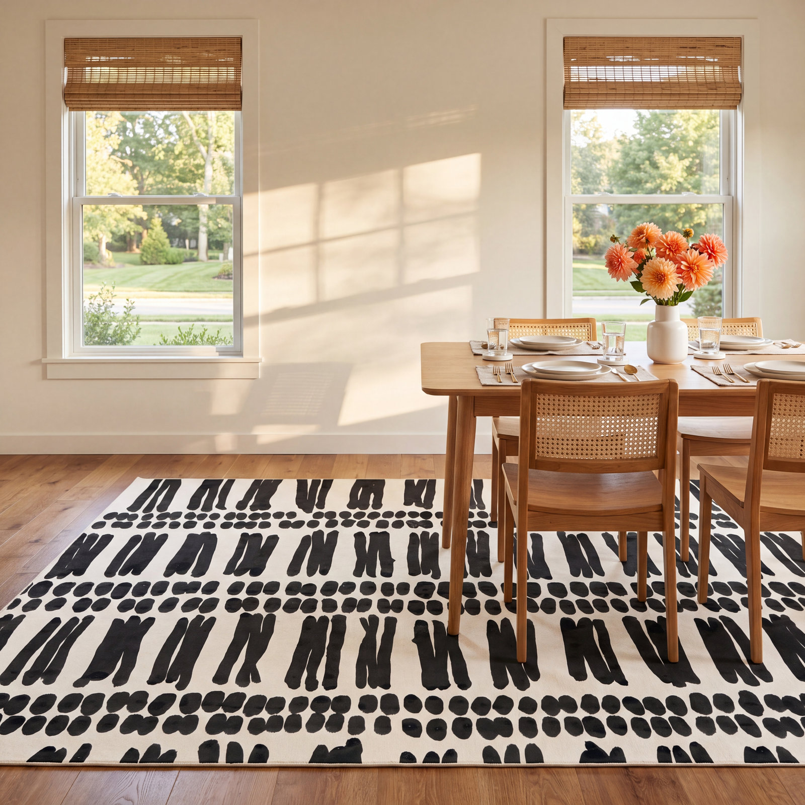 Orlo Abstract Wallpaper, Cream/Black