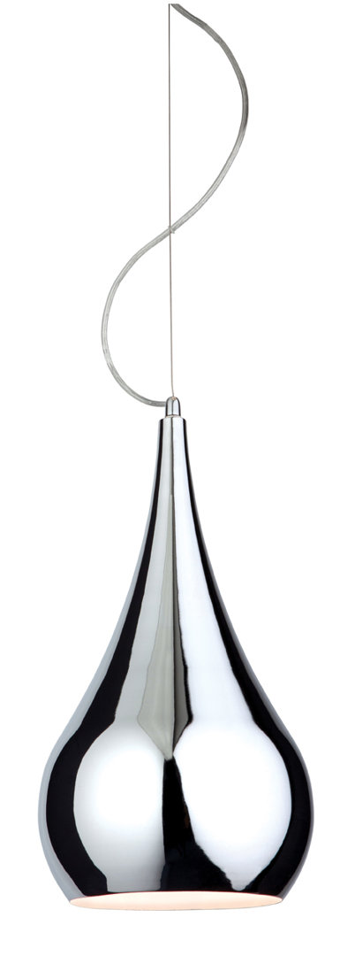 JASMIN 1 - Light Chrome Teardrop Pendant