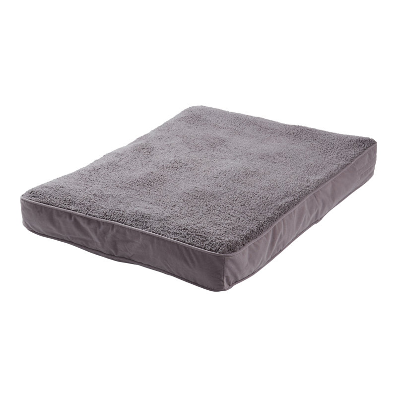 Lit pour chien avec coussin de soutien, Gris, Grand (l 48 po x P 36 po x H 4 po)