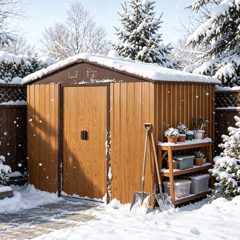 Abri de jardin avec fondations