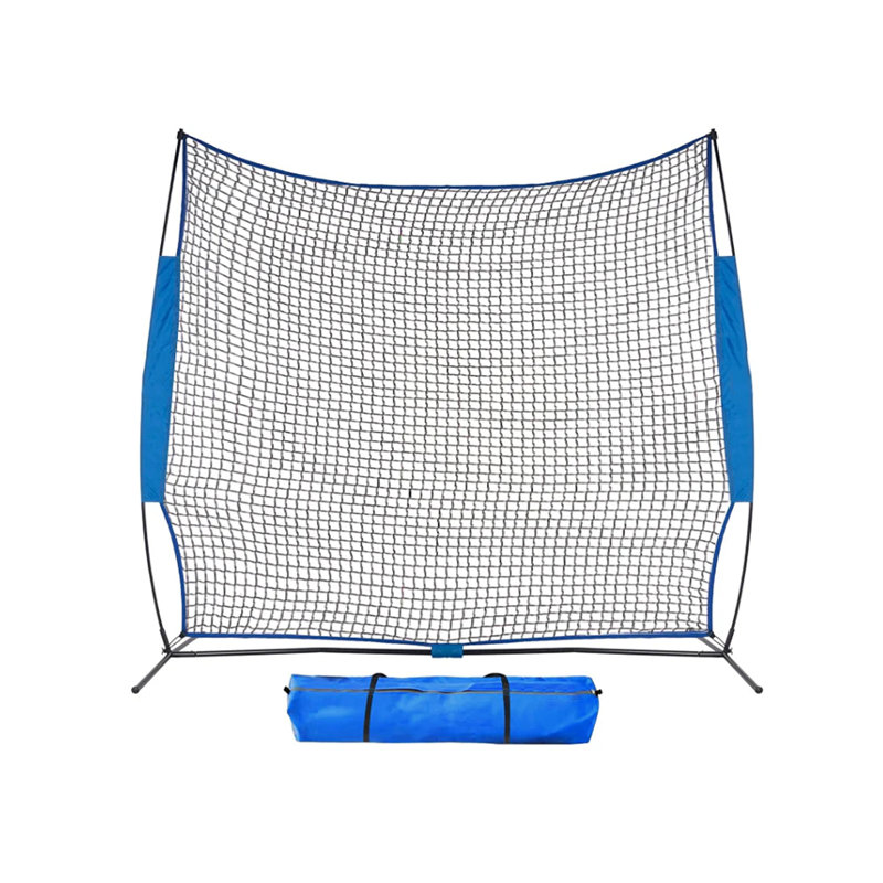 Filet d'entraînement de baseball et écran de protection multi-sport - Rebondeur d'entraînement portatif 7x7FT pour balle molle, football, crosse, soccer | Comprend un sac de transport