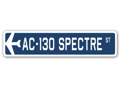 Plaque de rue Andress AC-130 Spectre Air Force