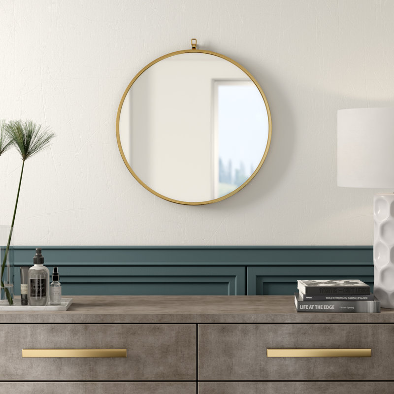 Miroir Cassie, 24 po x 24 po, Laiton