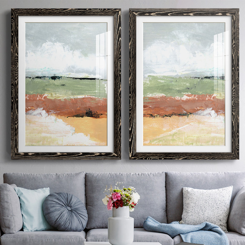 «Quiet Prarie Grove I», reproduction de cadre photo sur toile 2 pièces, Noir, H 31,5 po x l 88 po x P 1,5 po