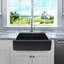 Island 33" Reversible Dark Gray Matte Farmhouse Fireclay Sink