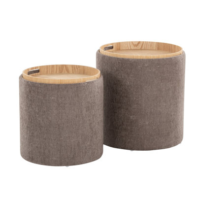 Tray Contemporary Nesting Ottoman Set