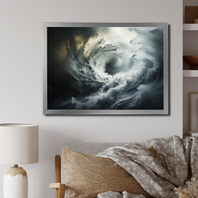 Janeth " Grey Abstract Whirlwind Storm II "