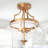 Lamar 3 - Light Semi Flush Mount Lighting Modern Gold