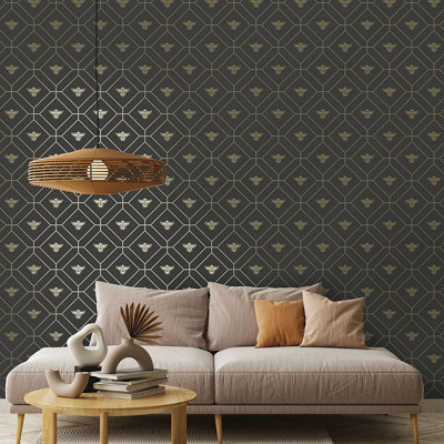 Caddo 53cm x 10.5cm Metallic Wallpaper Roll