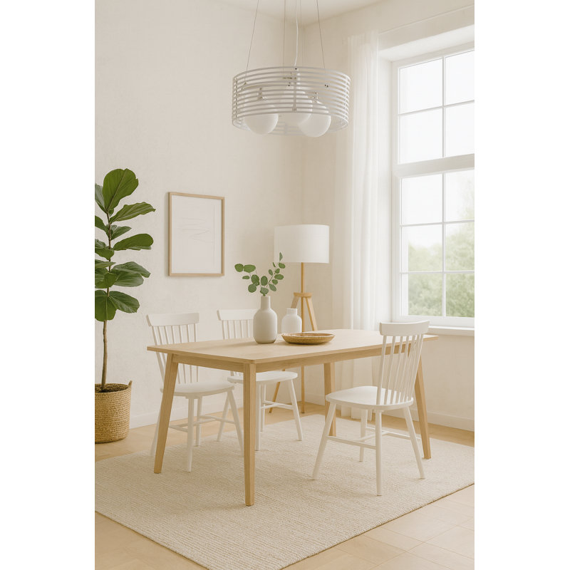 Asi 3 - Light Drum Chandelier, White