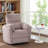 Taupe Finish Power Glider Recliner W/ Swivel Curved Arms Pillow Fill Swivel Chair Contemporary Primary Living Room-739899481